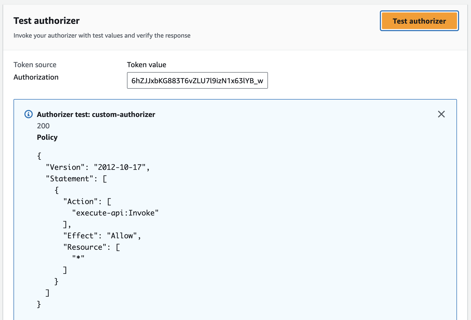 Rust Lambda Authorizer Allow