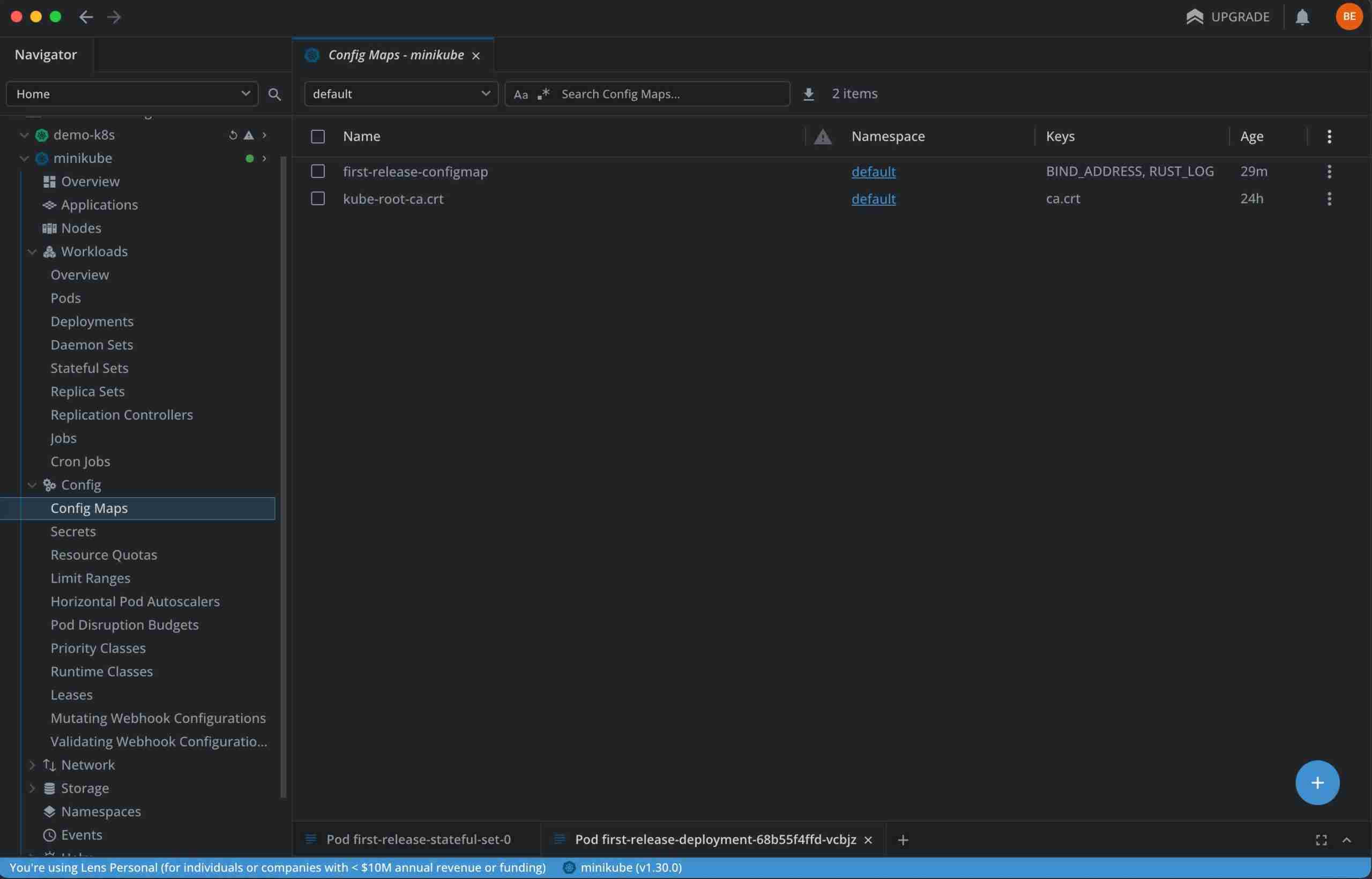 Helm Kubernetes ConfigMap