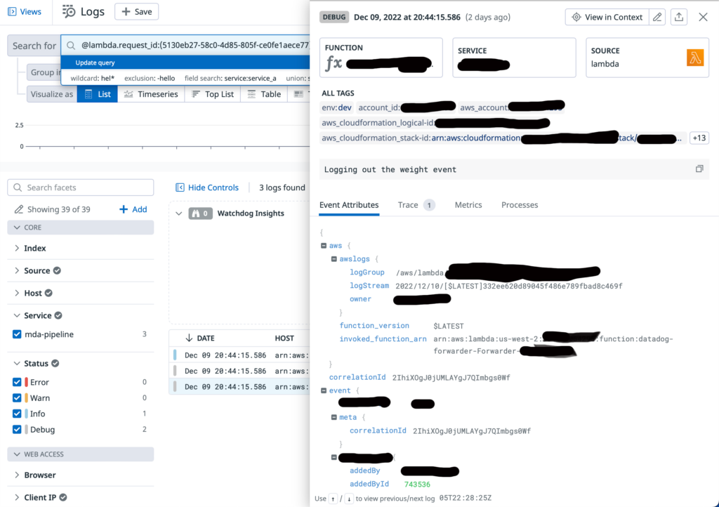 Datadog Golang Trace